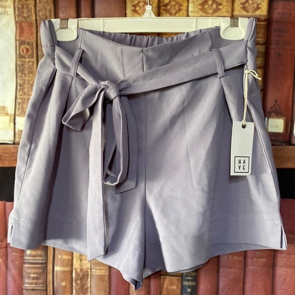 Have brand paperbag waist lilac shorts NWT‎